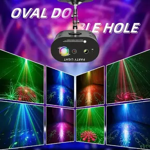 1 fashionable plastic ABS party disco light projector with remote control - USB power supply, adjustable bracket, providing bright color and pattern projection for birthdays, weddings, festivals, etc Multicolor Kit
