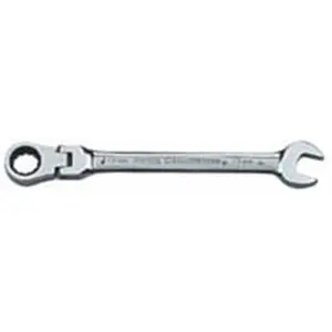 212 MAIN 15MM Flexible Head Combination Ratcheting Wrench - Ratchet Tilt, Surface Drive Design, Perfect for Tight Spots