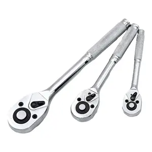 Three-Piece Socket Wrench Set, 1/2 Inch Large Fly, 3/8 Inch Medium Fly, 1/4 Inch Quick Release, Car Repair Tool Kit