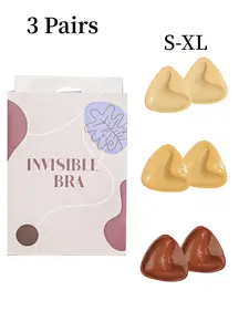 Women's Reusable Silicone Push Up Bra Insert, Triangle Shaped Anti-slip Breast Lift Pads, Lingerie Accessories for Women