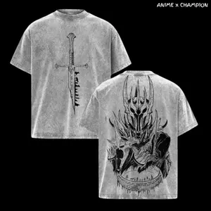 Sauron Dark Lord T-Shirt – Iconic LOTR Vintage Graphic Tee, Gothic Fantasy Streetwear Essential, Oversized Middle-earth Villain Top for Fans