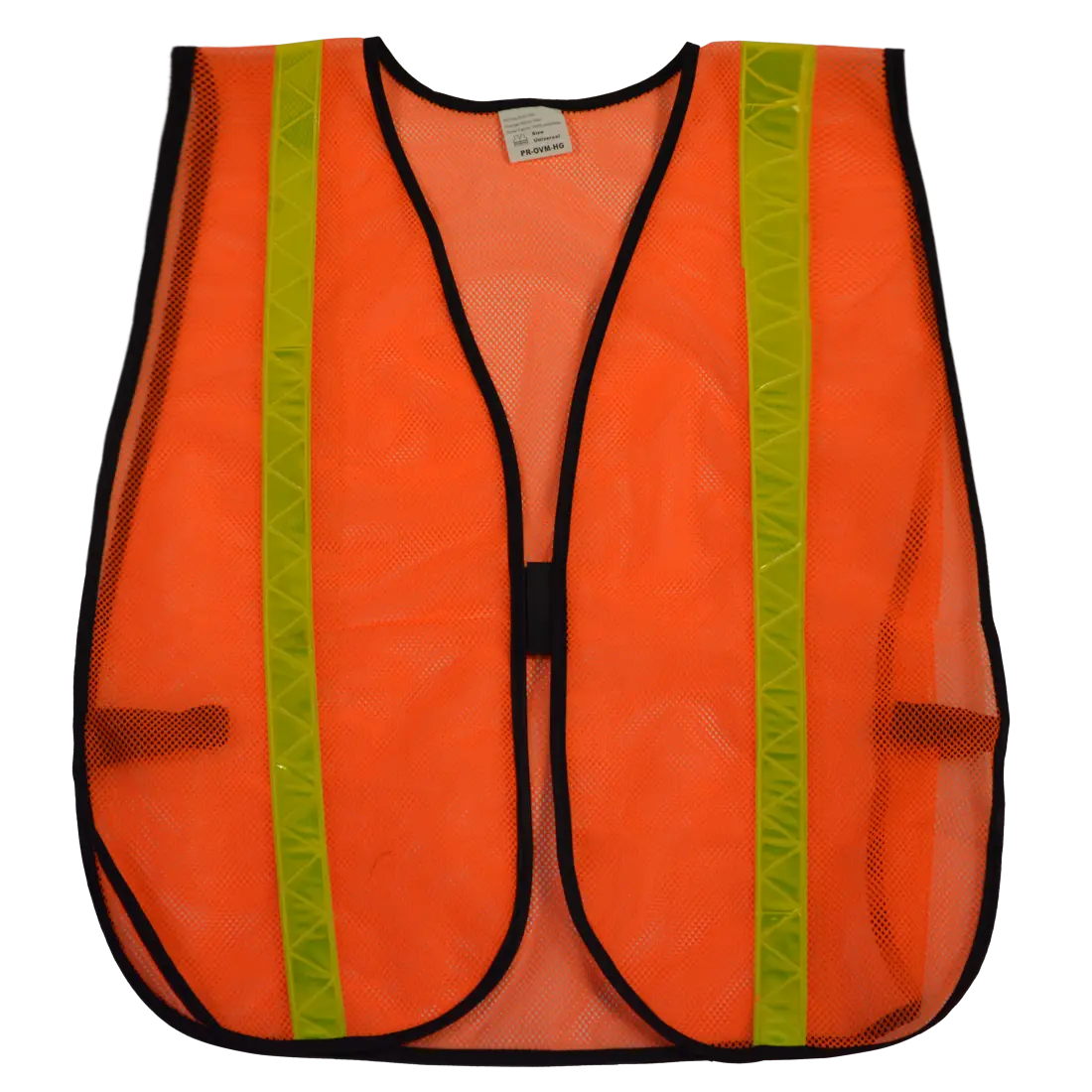 High-Visibility Safety Vest - Mesh Construction, Orange-Yellow Color, High-Gloss Reflective Tapes, Universal Fit for Work Safety Applications, High-Visibility Safety Vests