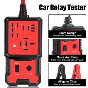 Universal Car Vehicle Battery Tester 12V, Electronic Relay Test Instrument, Voltage Testing Device, LED Indicator, Automotive Accessories