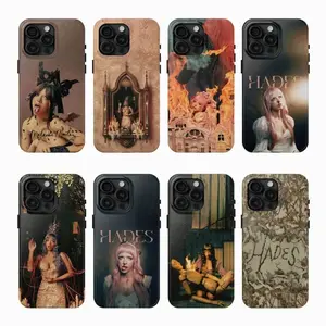 8 Styles Hades Album Phone Case, Hip Hop Inspired Collage Art Shockproof Heavy Duty Drop Protection Cover, Trendy Fan Gift For iPhone 11 12 13 14 15 16 17 Pro Max Plus