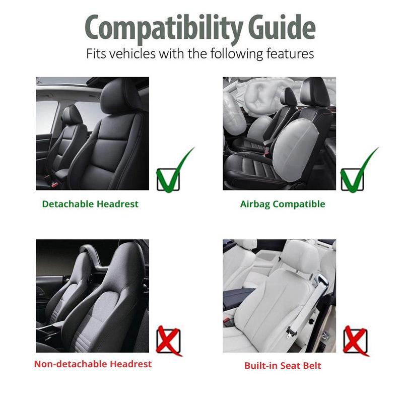 PU Leather Car Seat Covers for 2/5 Seats, Universal Car Seat Protectors, Suitable for Most Auto Truck Van SUV, Airbag Compatible, Protects Against Spills & Scratches, Car Interior Kit, Car Accessories, Auto Accessories, Black/Red/Gray Front & Rear Covers PU Leather Car Seat Covers for 2/5 Seats, Universal Car Seat Protectors, Suitable for Most Auto Truck Van SUV, Airbag Compatible, Protects Against Spills & Scratches, Car Interior Kit, Car Accessories, Auto Accessories, Black/Red/Gray Front & Rear Covers