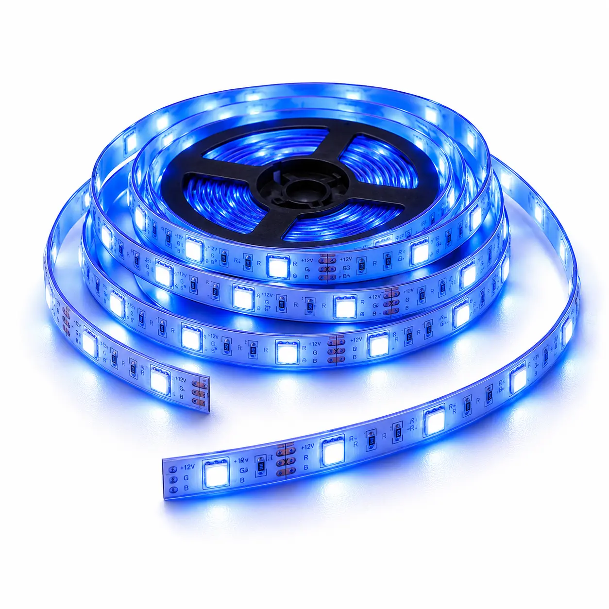 Perfect Holiday LED Strip Lights Ambient Lighting Flexible 300 LED 5M Ultra Bright 3528 Indoor Use - Blue