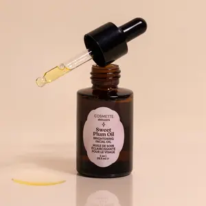 Cosmette Skincare Sweet Plum Oil Serum - Vitamin C Brightening Treatment Oil to Help Brighten & Smooth - 30 mL