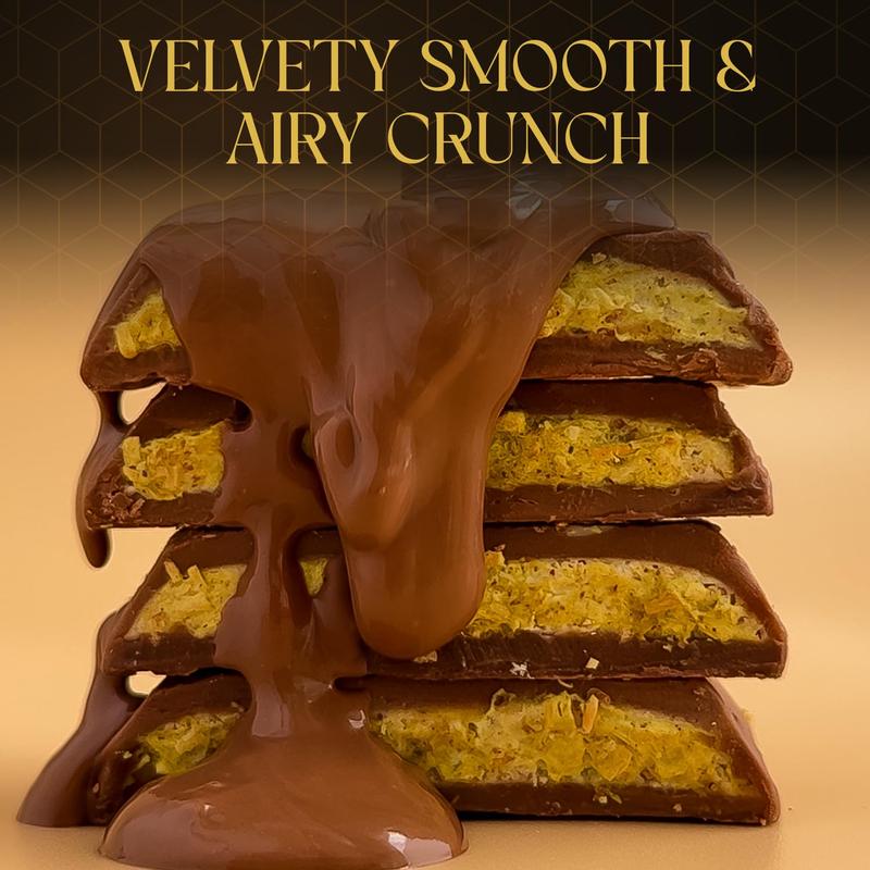 BeeMax Dubai Chocolate Bar 3.36 oz Premium Belgian Milk Chocolate with Golden Kadayif Tahini & Pistachios