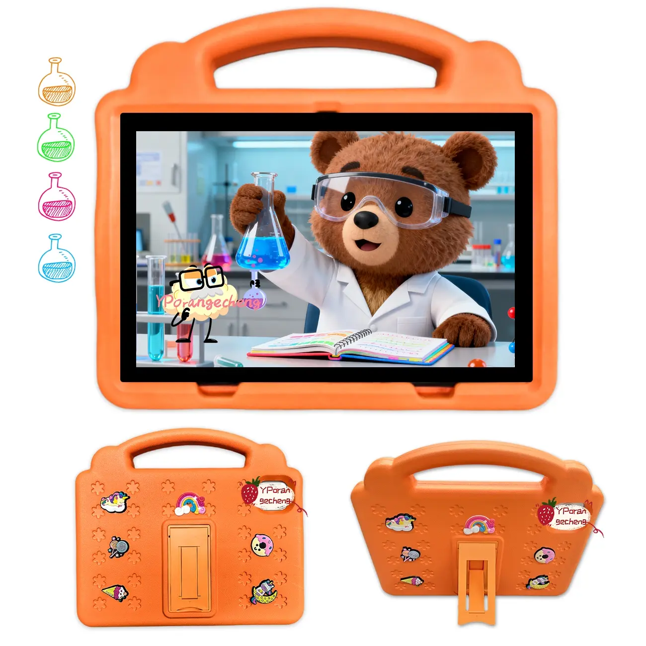 Joyful Gift 10.1 Inch Kids Android Tablet PC, Wireless Tablet, Touchscreen Tablet, Sim Card Slot, Parental Control Learning Entertainment Tablet, Shockproof Case, Dual Camera, Christmas/birthday/new Year Gift