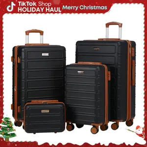 AAIVV 4PCS Luggage Sets, Durable Hardshell Expandable Suitcase with TSA Lock, Great for Back to School