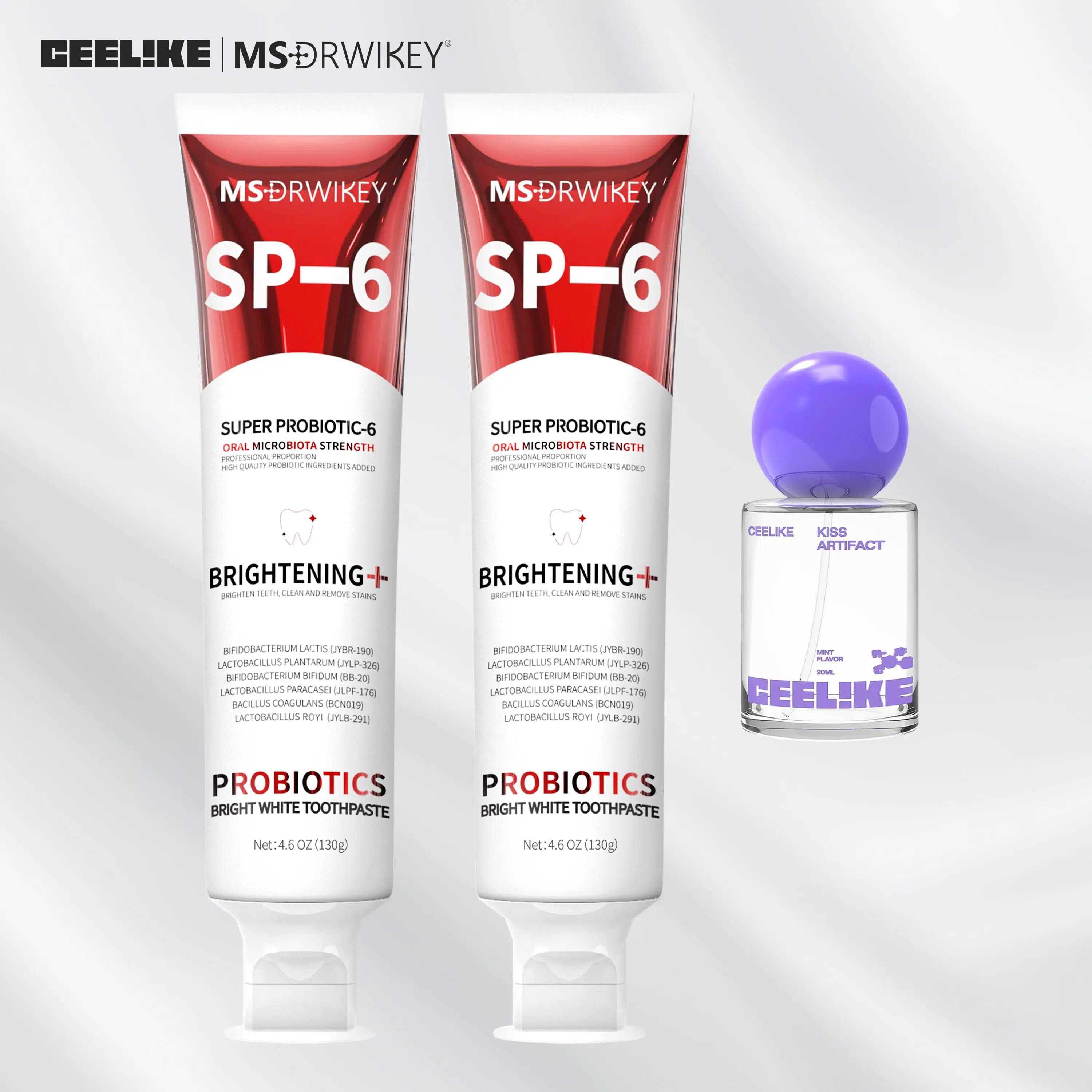 CEELIKE｜MSDRWIKEY SP-6 Oral Care Set | 2 Toothpastes + 1 Oral Spray | Complete Oral Health & Fresh Breath