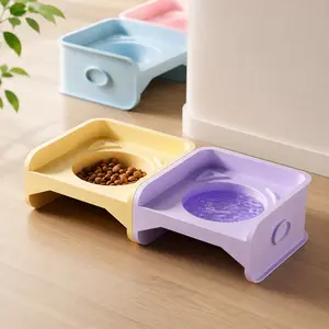 1PCS No Spill Dog Cat Bowl Non Slip Spliceable Pet Food Water Feeder Daily Feeding Essential