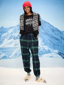 Old Navy Women's Plaid Flannel Pajama Joggers for Women