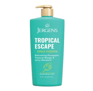 Jergens Shea Fusion Tropical Escape Body Lotion, Moisturizer with Shea Butter & Vitamin E, 14 Fl Oz