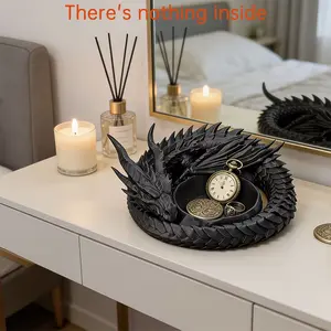 Dragon Guardian Multi-Functional Desktop Organizer Tray, Ideal for Keys, Coins, Rings, Jewelry Storage, Perfect for Entryway and Desk Use