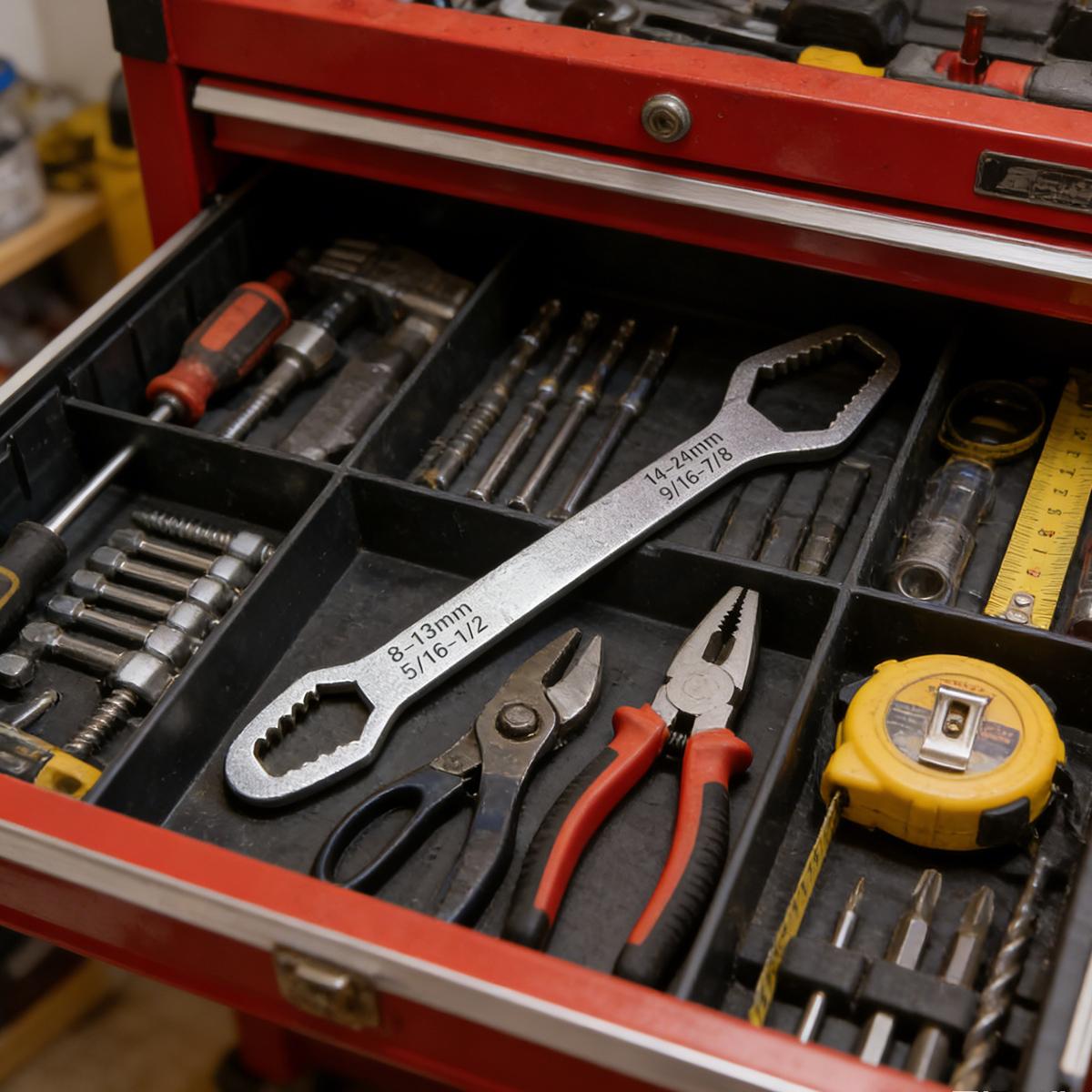 Universal Wrench Double Head Self Tightening Wrench, 8mm-24mm Self Tightening Universal Wrench Repair Tools, Adjustable Wrench Board Double Head Wrench for Various Situational