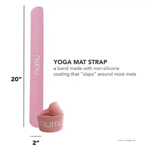 Numu Yoga Mat Strap Slap Band - Strong Clasp and Adjustable - One Slap to Keep Exercise Mat Rolled and Secured for Yoga Mat Storage and Travel