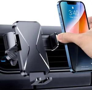 Premium 2026 Car Phone Holder – Adjustable Air Vent Mount with Metal Clamp & 360° Rotation, Fits iPhone 15/14/13 Pro Max & Thick Cases