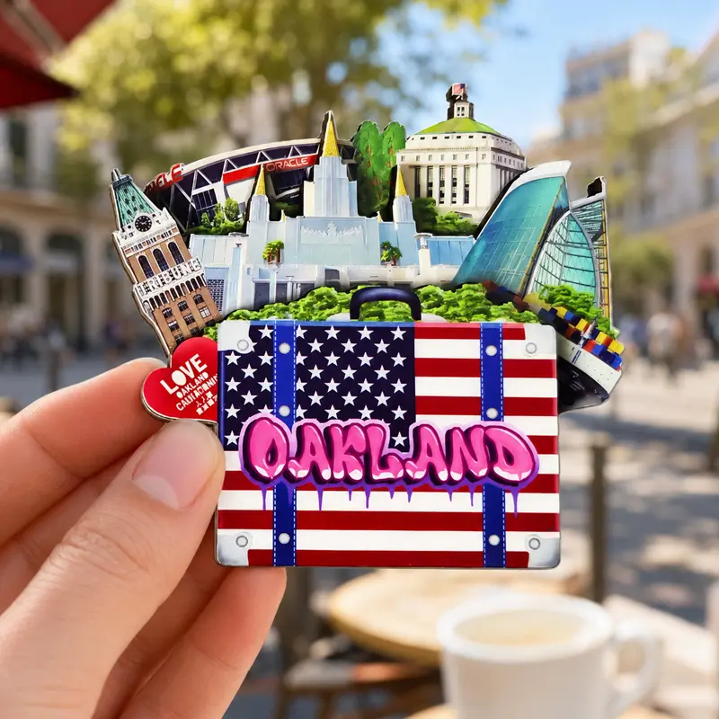 Oakland, California, USA Refrigerator Magnets – Kitchen Decor Gift, Cute Decorative Magnet, Adorable Collectible, Cool Gift, Fridge Decor Magnet | Personalized Magnet Decor Collection & Office Whiteboard Decor