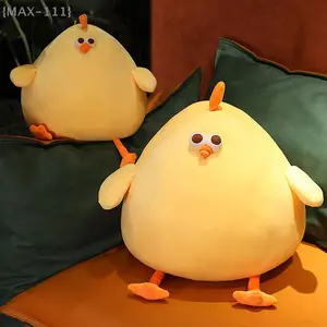 【F2-MAX111】25/45CM  Yellow Chick Doll Soft Stuffed Animal Chicken Plush Toys Pillow Comfort Cushion Gift For Children Home Decor