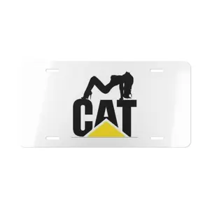 CAT Girl License Plate, 12" x 6" Aluminum Vanity Tag for US Vehicles, Silver Novelty Auto Plate, Funny CAT Parody Gift, Truck Wall Decor, for him, USA