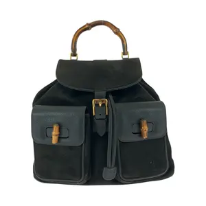 Pre-owned GUCCI Suede Tote Bags Bamboo Leather Backpack
