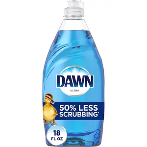 Dawn Ultra Original Dish Soap, 18 fl oz Dishwashing Liquid, Powerful Grease Cutting Formula for Dishes, Pots, Pans, Cookware, Utensils & Kitchen Cleaning