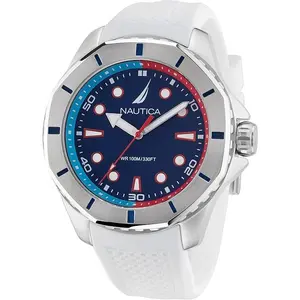 Nautica Koh May Bay White Silicone Mens Watch NAPKMS305