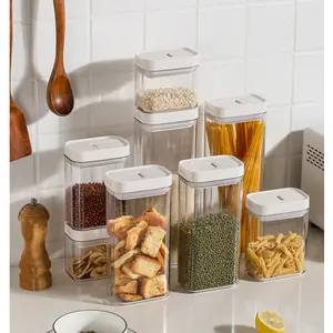 Transparent tape covered food storage box, leak proof container, grain, snack, candy storage box, kitchen storage box, tableware storage box.