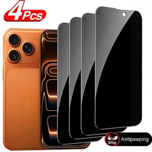 4-Piece Privacy Tempered Glass Screen Protector Set, Compatible with iPhone 17 Pro Max/air/17/16/15/14/13/12/11, 9h Hardness, Anti-Scratch, Accessories