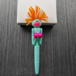 Funny Exploding Hair Boxer Round Atom Pen, Creative Relaxing Pen, Student High Aesthetic Fun Birthday Gift, 1.0mm Ink Pen