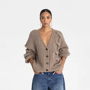 KBB by KAHLANA Women's 'The Cable Mix Cardi'