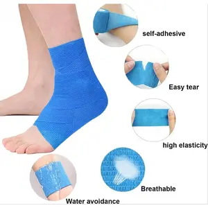 Self-Adhesive Elastic Sports Bandage, Breathable Non-Woven Wrap, Flexible Support Tape for Ankle & Elbow, Fitness Athletic Accessory