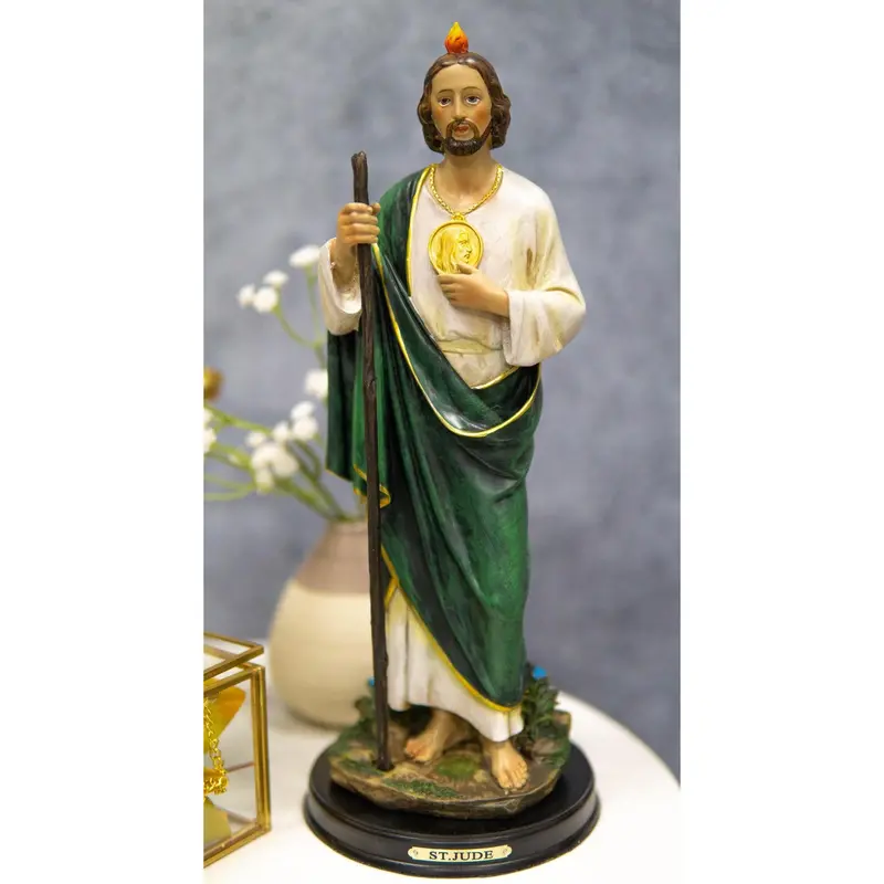 Ebros Gift Saint Jude Thaddeus The Apostle Decorative Figurine With Brass Plate Engraved Base 13" Tall
