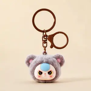 Cute Bear Head Keychain Charm, Perfect for Backpacks, Ideal Gift for Family Friends and Yourself, Adorable Small Hanging Accessory