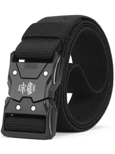 Men's Fashion Solid Color Tape Belt Type As Gift, Leisure Tactical Quick Release Snap Belt, Casual Nylon Material Belt for Daily Use, Elastic Feature Waist Belt, Adjustable Belt, Easy Release Belt