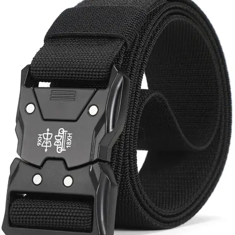 Men's Fashion Solid Color Tape Belt Type As Gift, Leisure Tactical Quick Release Snap Belt, Casual Nylon Material Belt for Daily Use, Elastic Feature Waist Belt, Adjustable Belt, Easy Release Belt, Belts Men, Stretchy Belts, Casual Style Belts