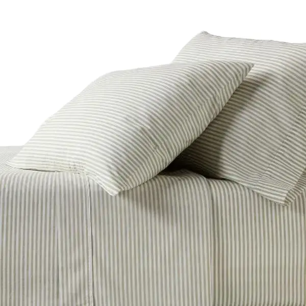 Threshold Queen-Size 4-Piece Organic Cotton Percale Bedsheet Set - 250 Thread Count Sheets & Pillowcases, Fitted Sheet Included, Hotel Quality Bedding
