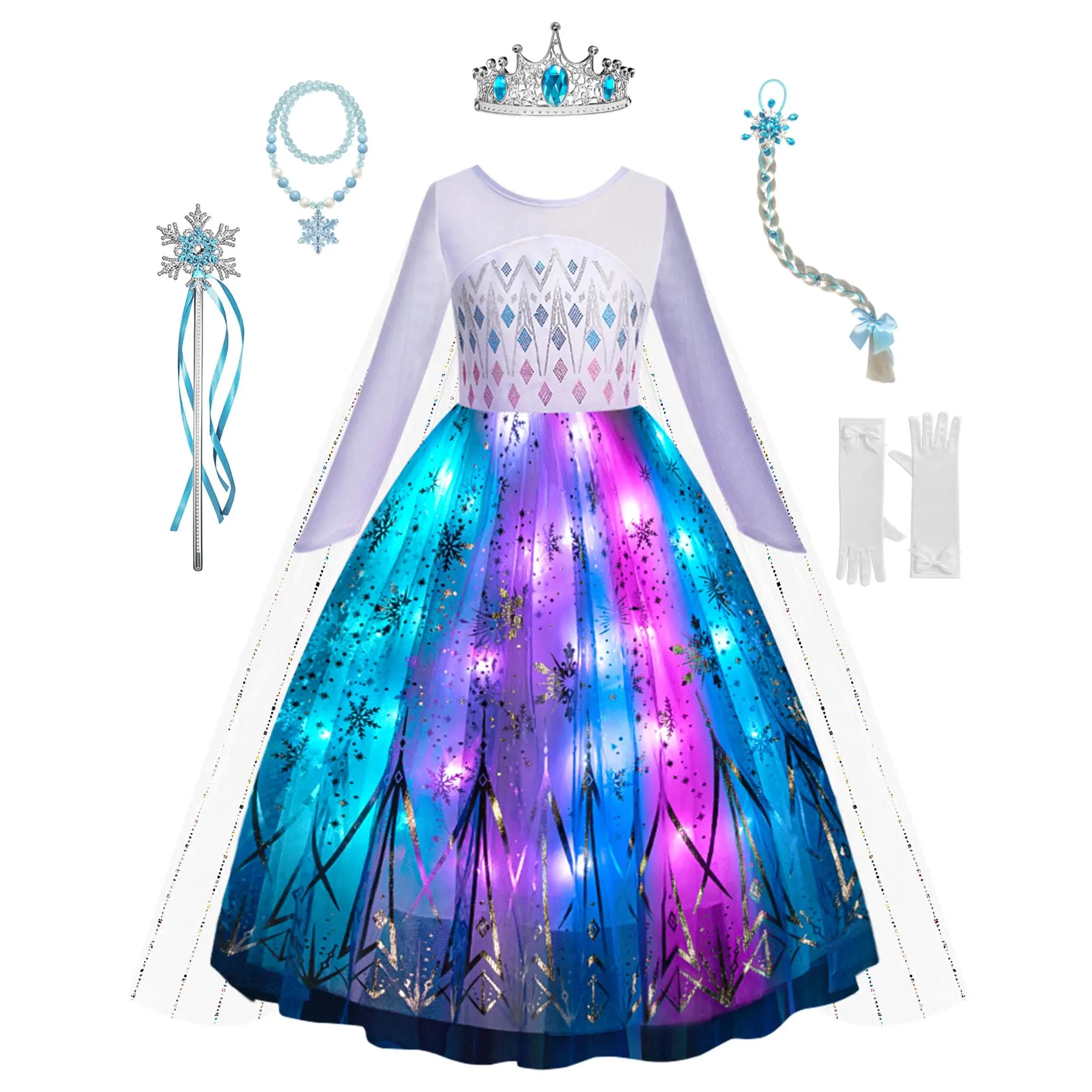 light up princess dress for adults Magical Light Up Princess Dress for Girls
