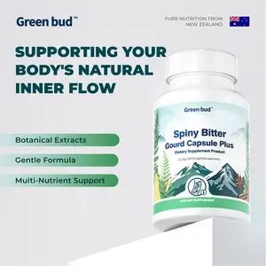 Green Bud 5 Spiny Bitter Gourd Herbal Capsules Contain Extracts of Bitter Gourd, Cinnamon, Ginseng, and Mulberry Leaves, etc.