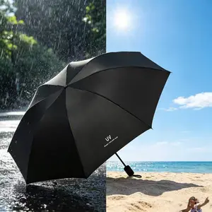 Travel Sunshade Portable Rainproof Umbrella, Waterproof UV Sun & Rain Protection, Ultra-Light Compact Lightweight Design Foldable Rainproof Umbrella
