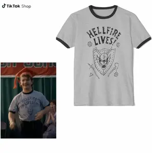 Hellfired Live Ringer T-Shirt , ST5 Finalle Shirt, Eddie Dustin Fans ST5 Shirt, Trending Shirt