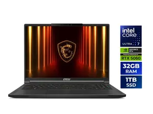 MSI Stealth 16 AI - 16" - GeForce RTX 5060 Laptop GPU - Intel Core Ultra7-255H - 32GB DDR5 - 1TB NVMe SSD - 240 Hz OLED Display  - Win 11 Home (Stealth 16 AI A2HWFG-041US )