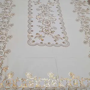 Floral Pattern Tablecloth, 1 Count Rectangular Table Mat, Waterproof & Oil-proof Tablecloth, Decorative Tablecloth for Home Kitchen Dining Room, Picnic Table Cover