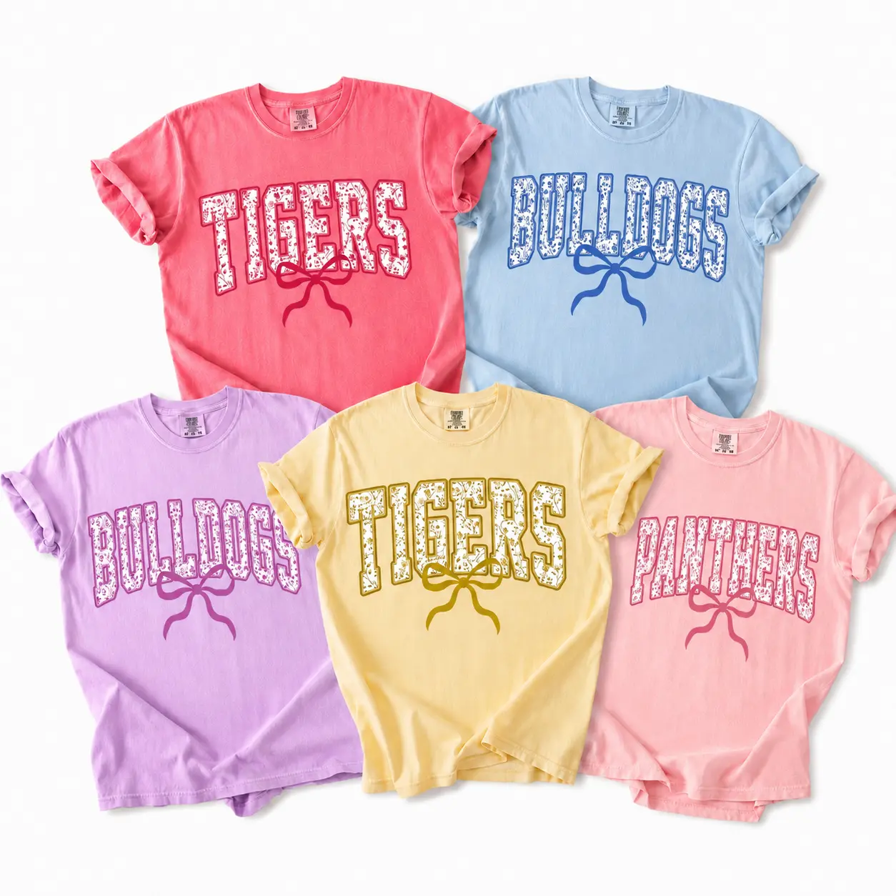Comfort Colors Custom School Mascot Shirt, School Logo Tee, Team Mascot Shirt Gift, Custom Name Gifts For Back To School, Custom Sports Tee
