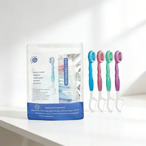 5-In-1 Tooth Plaque Cleaning Set, Portable Oral Care Kit with Soft Bristle Brushes, Toothbrush & Dental Floss, Perfect for Travel Business Trips