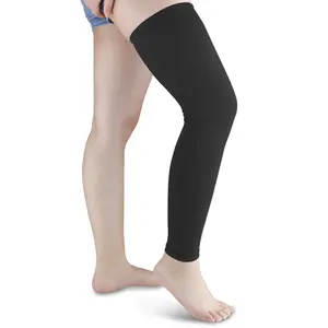 1 Pair Compression Leg Sleeves Non Slip Cooling Fabric Leg Warmers for Pain Relief Varicose Veins Edema Recovery