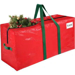 Christmas Tree Storage Bag 7.5 Ft, Sturdy & Waterproof Xmas Holiday Tree Bag with Handles, Tag Pocket, Artificial Christmas Tree Storage Box, Christmas Tree & Garland Storage Container Tote