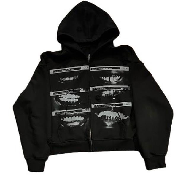 ByVirtue Black Love Stories Hoodie If I Was Perfect Collection Unisex Sweatshirts with Unique Lip Design - Top
