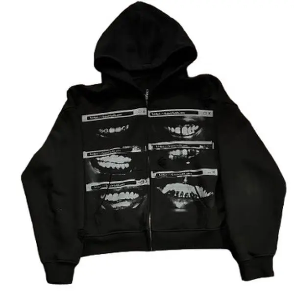 ByVirtue Black Love Stories Hoodie If I Was Perfect Collection Unisex Sweatshirts with Unique Lip Design - Top